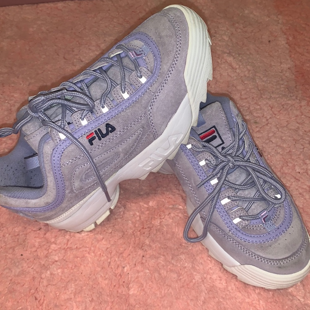 FILA Disruptor II Women's Lavender Suede Sneakers